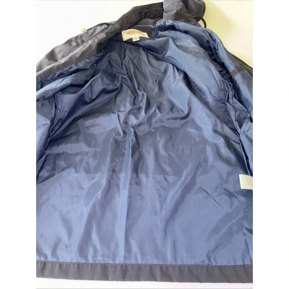 Talbots Petite Women's Small Navy Blue Full Zip Lined Rain Jacket Pocket‎ EUC - Picture 5 of 6